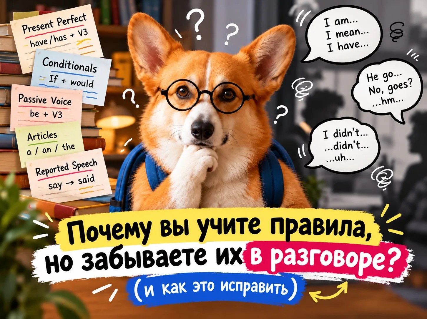 Почему вы учите правила, но забываете их в разговоре (и как это исправить)